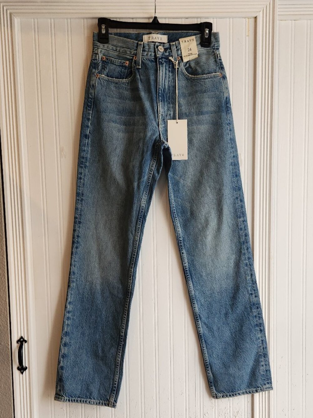 TRAVE Paloma 90's Straight Full Length Women's Jeans -Sz 24 - NEW NWT - Picture 2 of 7